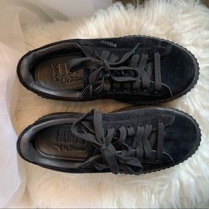 SOLD black puma creepers suede cleated